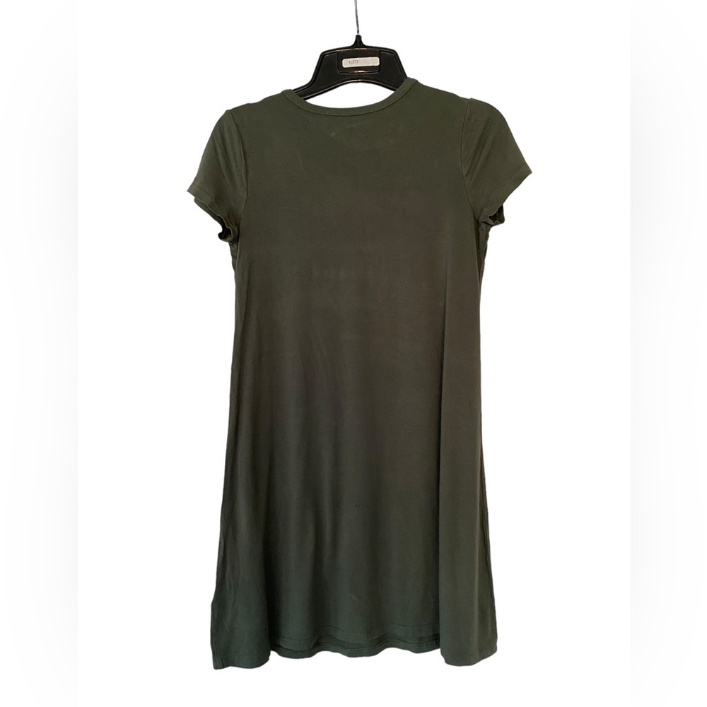 Olive Green A-line Dress - Girls 10-12 Years Old